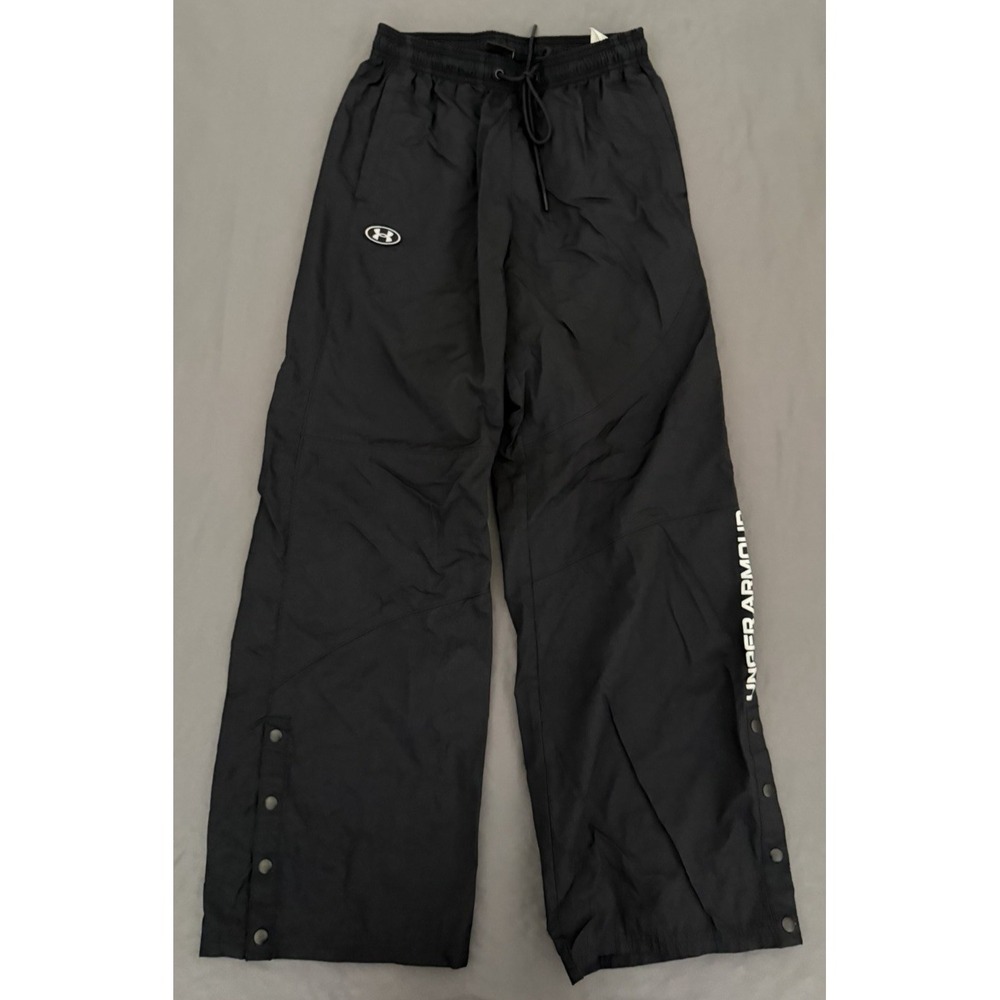 Under Armour Legacy Crinkle Pants Women Size XS Black Water Resistant Athletic